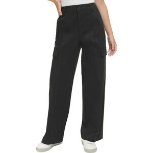 Calvin Klein Jeans Women's Super-High-Waist Wide-Leg Cargo Pants Size 10